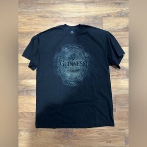 Guinness Extra Stout Logo Men's T-Shirt | Black, Size XLT | Graphic Tee/Logo